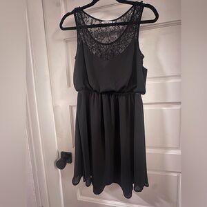 Naked Zebra Black Lace Mini Dress